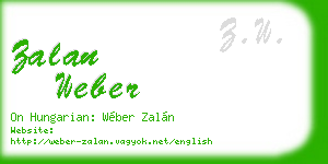 zalan weber business card